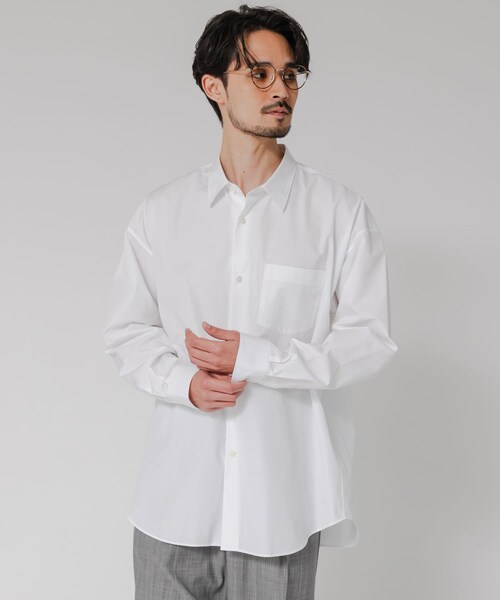 URBAN RESEARCH（アーバンリサーチ）の「THOMAS MASON OVER SHIRTS（シャツ/ブラウス・メンズ・WHITE/ROYAL/TEAL BLUE/IVORY ST/NAVY ST・S/M/L/XL）」の12枚目の写真