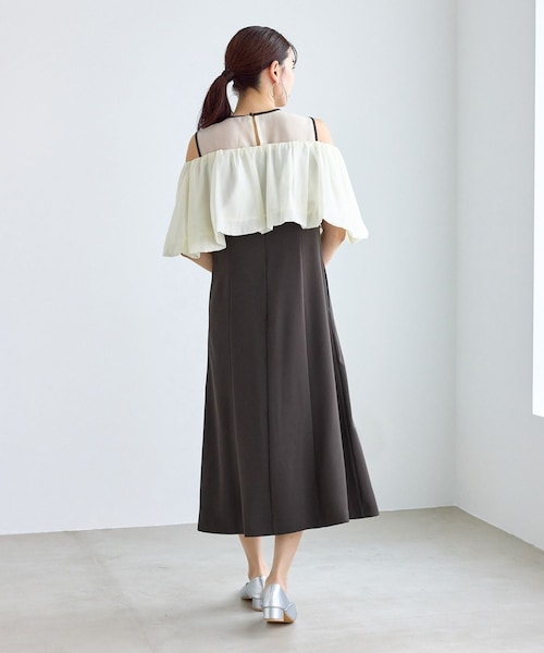 ROPE' PICNIC(ロペピクニック)の「【Mon E’toile/モンエトワール】バルーンビスチェセットワンピース/マルチWAY(ドレス・レディース・チャコール/ダークブラウン/ベージュ・M/S)」の10枚目の写真