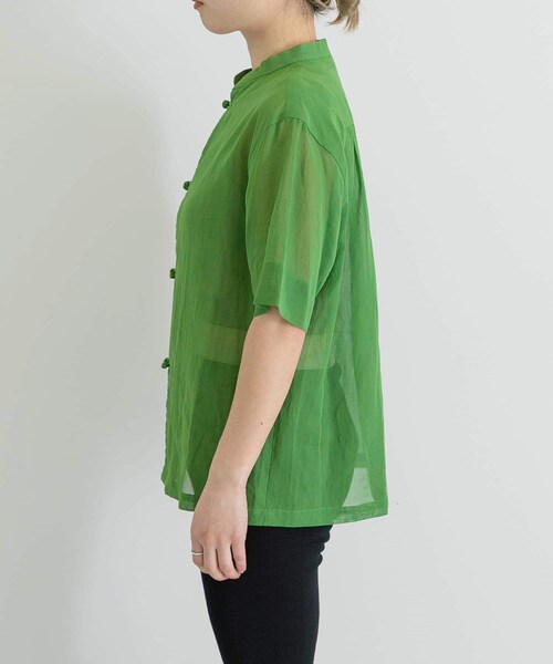 URBAN RESEARCH(アーバンリサーチ)の「WANDERUNG China Shirts(シャツ/ブラウス・レディース・65:orange/45:Green・FREE)」の9枚目の写真