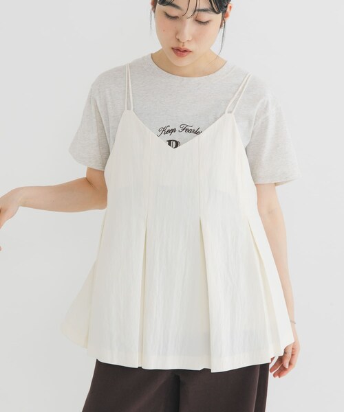 KBF（ケイビーエフ）の「タックフレアビスチェ（その他トップス・レディース・IVORY/BLACK/ACIDKHAKI・One）」の7枚目の写真