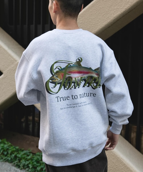 URBAN RESEARCH DOORS（アーバンリサーチドアーズ）の「FOXFIRE プリントスウェット（スウェット・メンズ・杢GRAY①/杢GRAY②/CHARCOAL①/CHARCOAL②・M/L）」の4枚目の写真