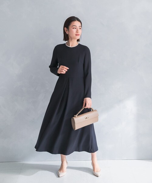 URBAN RESEARCH ROSSO（アーバンリサーチロッソ）の「kaene　シフォン合わせロングワンピース（ワンピース・レディース・beige/navy・M）」の16枚目の写真