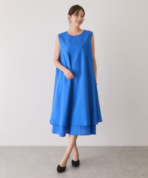 Jayro(ジャイロ)の「ノースリーブワンピース(ワンピース・レディース・ブラック/ネイビー/ブルー/オレンジ/イエロー・F)」の20枚目の写真