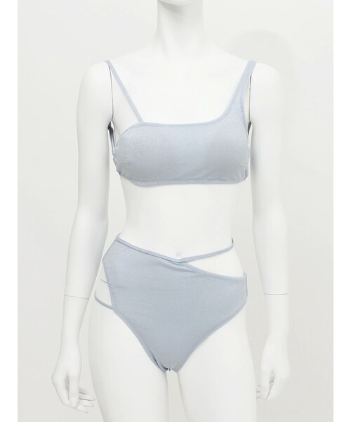 EVRIS（エヴリス）の「カットアウトラメ Swimwear（水着・レディース・ブラック/ブルー/シルバー・F）」の10枚目の写真