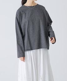 かぐれ | ナローボーダーロングカットソー(Tシャツ/カットソー)