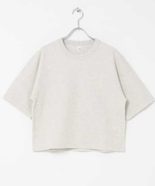 かぐれ（カグレ）の「blurhmsROOTSTOCK　THERMAL RAGLAN T-SHIRTS（Tシャツ/カットソー・レディース・H Oatmeal/Blue/H Beige・0）」の5枚目の写真