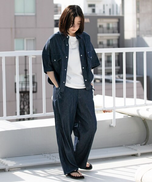 EKAL（エカル）の「『別注』Wrangler×EKAL　ライトデニムリラックスバギーパンツ（デニムパンツ・レディース・USED/O.W・one）」の18枚目の写真