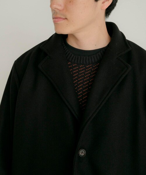 ITEMS URBANRESEARCH（アイテムズ アーバンリサーチ）の「ウールライクメルトン チェスターコート（チェスターコート・メンズ・MOC/BLK/KHK・M/L）」の20枚目の写真