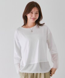 Jayro（ジャイロ）の「シアーデザインカットソー（Tシャツ/カットソー）」