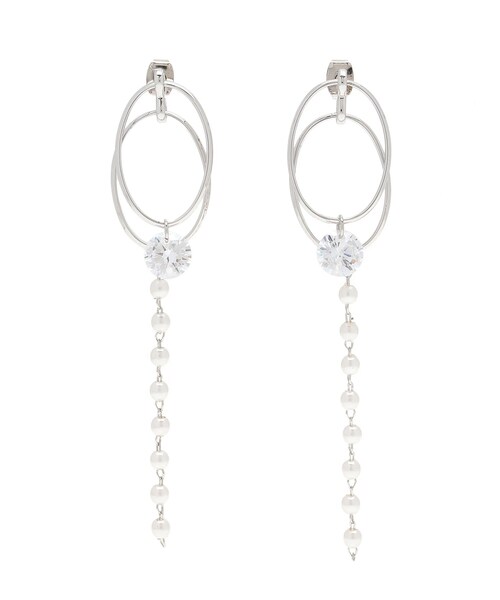 RESEXXY（リゼクシー）の「ポイントビジューフープピアス（ピアス（両耳用）・レディース・シルバー/ゴールド・F）」の5枚目の写真