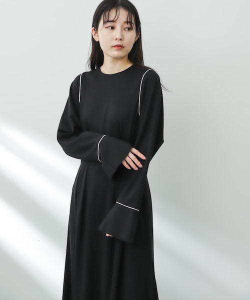 SENSE OF PLACE by URBAN RESEARCH（センスオブプレイスバイアーバンリサーチ）の「ウエストタックカットワンピース（ワンピース・レディース・BROWN/GREIGE/BLACK・one）」の10枚目の写真