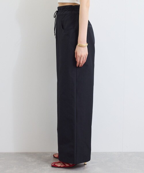 VIS（ビス）の「【接触冷感/洗える】ドロストワイドパンツ（その他パンツ・レディース・ブラック/ベージュ・F）」の12枚目の写真