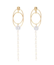 ポイントビジューフープピアス