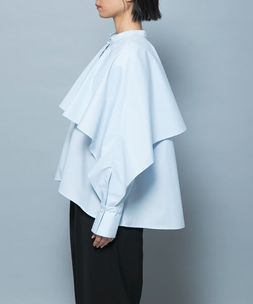 URBAN RESEARCH ROSSO（アーバンリサーチロッソ）の「『別注』CHIGNON×ROSSO　ラッフルシャツブラウス（シャツ/ブラウス・レディース・OWHITE/LBLUE・Free）」の18枚目の写真