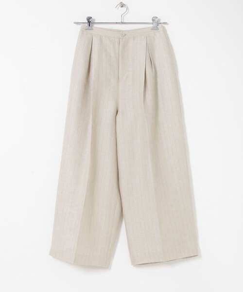 URBAN RESEARCH ROSSO（アーバンリサーチロッソ）の「ラメリネンストライプワイドパンツ（その他パンツ・レディース・BEIGE/CHARCOAL・36/38）」の20枚目の写真