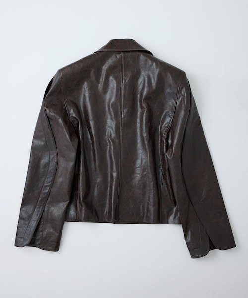 ADAM ET ROPE'（アダムエロペ）の「【sefr】 KEANE JACKET MEN（ライダースジャケット・メンズ・ダークブラウン・M）」の6枚目の写真