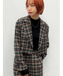 EMODA | ウールブレンドショートジャケット(テーラードジャケット)