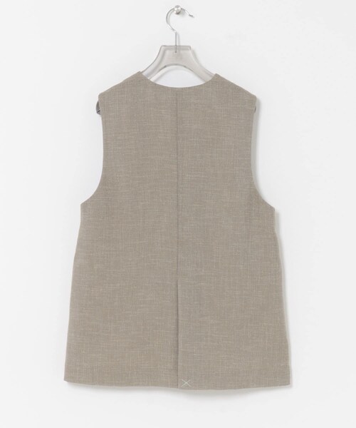 URBAN RESEARCH（アーバンリサーチ）の「シアーメッシュノーカラージレ（ベスト・レディース・BEIGE/DK NAVY・Free）」の12枚目の写真
