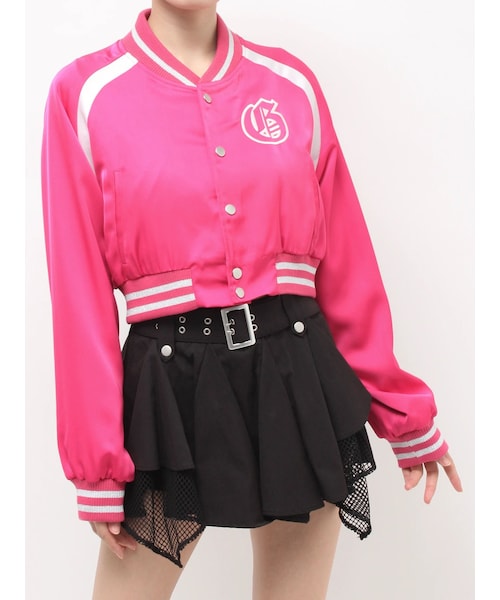 GYDA（ジェイダ）の「BACK GYDA logo Shortブルゾン（ブルゾン・レディース・オフホワイト/ピンク/ネイビー・F）」の5枚目の写真