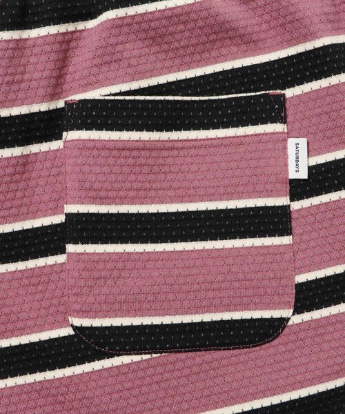 Saturdays NYC(サタデーズ ニューヨークシティ )の「Mesh Border Stripe Shorts(その他パンツ・レディース・ライトグリーン/パープル・L/M/S/XL)」の13枚目の写真