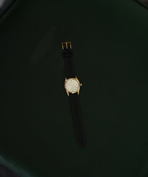 ADAM ET ROPE'（アダムエロペ）の「《別注》【VAGUE WATCH CO. for ADAM ET ROPE'】 FLATBACK WRISTWATCH(LEATHER BELT)（アナログ腕時計・メンズ・ゴールド・F）」の6枚目の写真