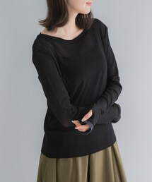 URBAN RESEARCH ROSSO WOMEN | コットンチュールドッキングカットソー(Tシャツ/カットソー)