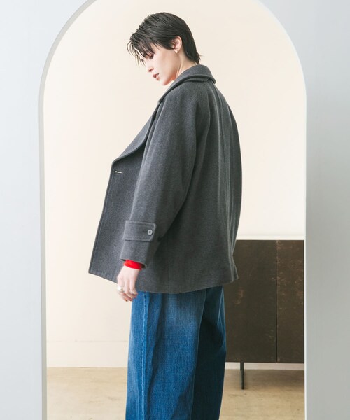 URBAN RESEARCH（アーバンリサーチ）の「スーパー100メルトンPコート（その他アウター・レディース・OFF/D.NAVY/CHARCOAL・FREE）」の20枚目の写真