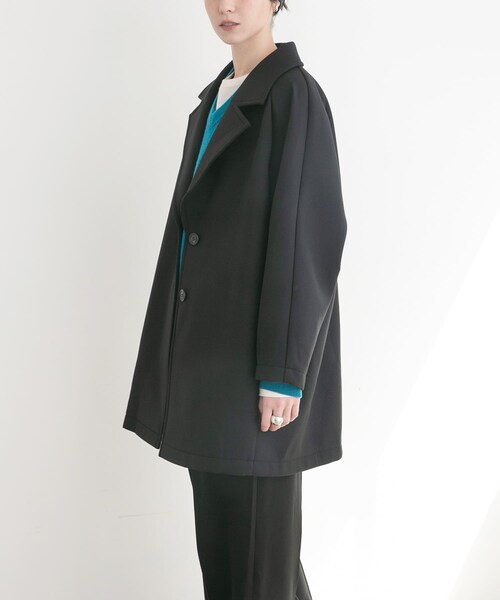 URBAN RESEARCH（アーバンリサーチ）の「ボンディングチェスターコート（チェスターコート・レディース・CHARCOAL/BLACK・FREE）」の6枚目の写真