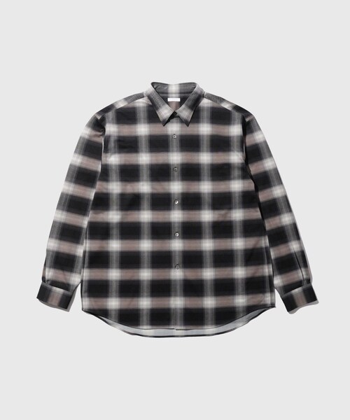 ADAM ET ROPE'（アダムエロペ）の「《別注》【KANEMASA PHIL. / カネマサ フィル】28G Ombre Check Modest Shirt（シャツ/ブラウス・メンズ・ブラック/ブルー系/イエロー・L/M）」の2枚目の写真