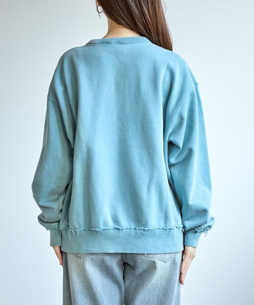 ROPE' PICNIC（ロペピクニック）の「【Champion/チャンピオン】ピグメント裏毛クルーネックスウェット（スウェット・レディース・ブラック/サックス/ワイン/オレンジ・F）」の22枚目の写真