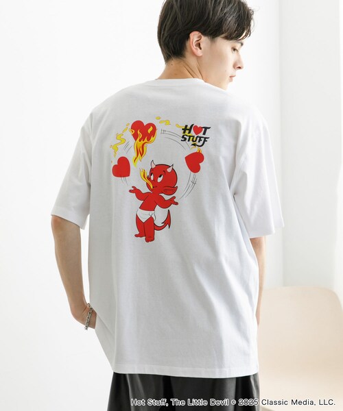 SENSE OF PLACE by URBAN RESEARCH(センスオブプレイスバイアーバンリサーチ)の「『別注』HOT STUFF×SENSE OF PLACE プリントTシャツ A(Tシャツ/カットソー・メンズ・WHITE/CHARCOAL/YELLOW・M/L)」の9枚目の写真