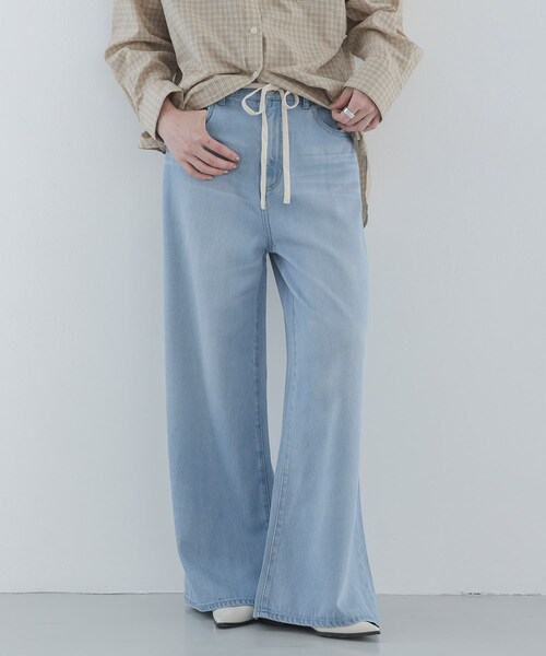 URBAN RESEARCH Sonny Label（アーバンリサーチサニーレーベル）の「リヨセルコットンドロストワイドデニム（デニムパンツ・レディース・インディゴ/ライトインディゴ・34/36/38）」の22枚目の写真