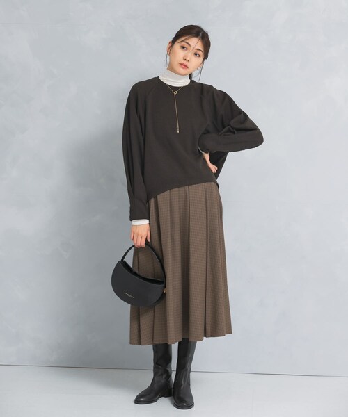 URBAN RESEARCH ROSSO（アーバンリサーチロッソ）の「ウール混タックスリーブスウェット（スウェット・レディース・OFF WHITE/BROWN・FREE）」の10枚目の写真