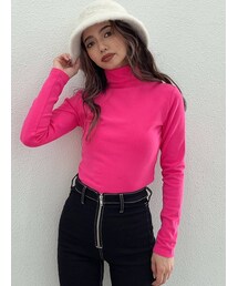 GYDA | ハイネックタイトショートトップス(Tシャツ/カットソー)