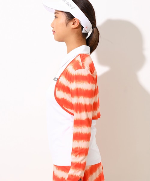 ROPE'(ロペ)の「【UV】【吸水速乾】タイダイボーダー長袖ボレロ(その他トップス・レディース・ブラック/ネイビー/オレンジ・F)」の15枚目の写真