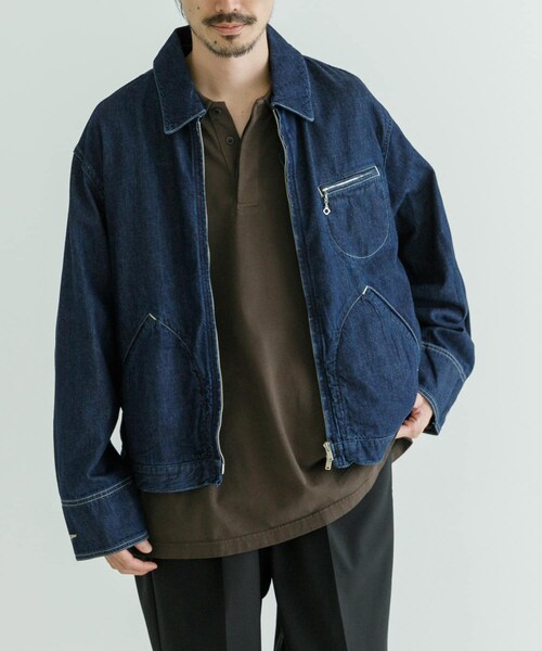 URBAN RESEARCH（アーバンリサーチ）の「blurhmsROOTSTOCK　Light oz Denim ZIP Work Jacket（デニムジャケット・メンズ・INDIGO・2/3）」の4枚目の写真