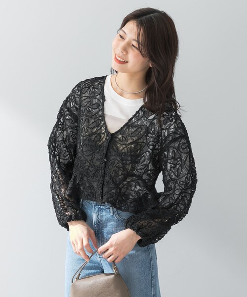 URBAN RESEARCH ROSSO（アーバンリサーチロッソ）の「F by ROSSO　コードレースブラウス（シャツ/ブラウス・レディース・OFF WHITE/BLACK・FREE）」の14枚目の写真