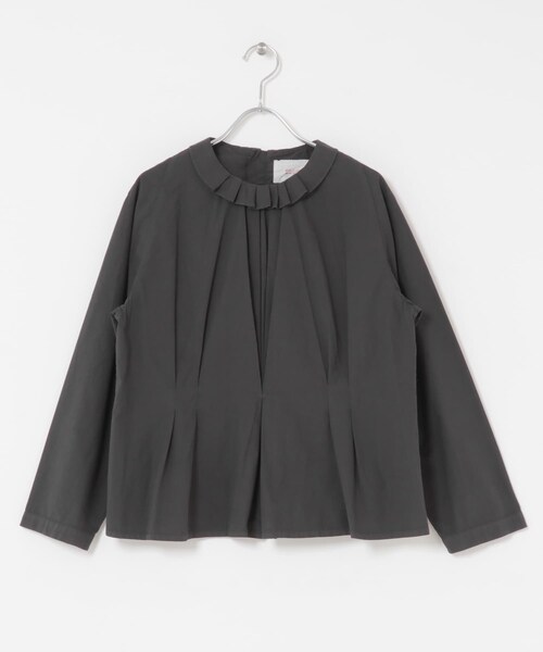 かぐれ（カグレ）の「COSMIC WONDER　シルクコットンブロードクラシックフリルシャツ（シャツ/ブラウス・レディース・Charcoal/Violet ash・1）」の16枚目の写真
