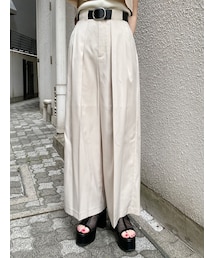 MURUA（ムルーア）の「オーバータックワイドパンツ【ベルト付】（その他パンツ・レディース）」