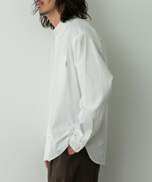 URBAN RESEARCH Sonny Label（アーバンリサーチサニーレーベル）の「シャギーオックスボタンダウンシャツ（シャツ/ブラウス・メンズ・オフ/グレー/ネイビー/グレーチェック・M/L/XL）」の8枚目の写真
