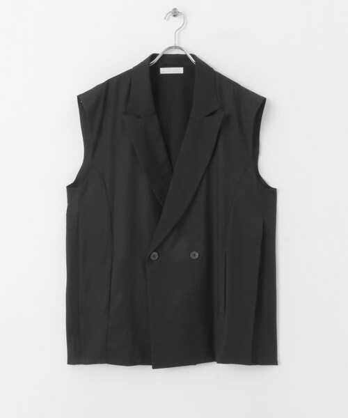 SENSE OF PLACE by URBAN RESEARCH（センスオブプレイスバイアーバンリサーチ）の「『ユニセックス』『セットアップ対応』 サイドスリットテーラードベスト（テーラードジャケット・メンズ・BLACK/GRAY/MINT・M/L）」の12枚目の写真