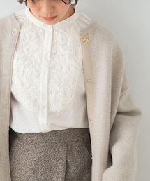 F by ROSSO モチーフレース切替ブラウス