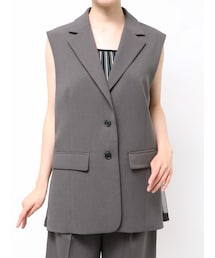 MURUA | サイドオープントテーラードジレ【セットアップ着用可】(ベスト)