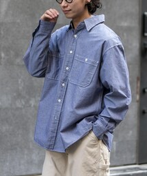 FORK&SPOON | FORK&SPOON　ダブルポケットシャンブレーシャツ(シャツ/ブラウス)