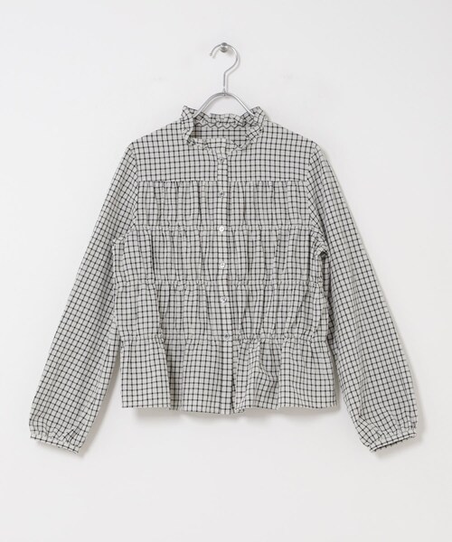 URBAN RESEARCH ROSSO（アーバンリサーチロッソ）の「チェックシャーリングブラウス（シャツ/ブラウス・レディース・OFF CHECK/BK CHECK/BRN CHECK・Free）」の4枚目の写真