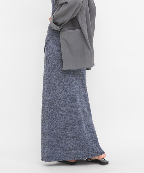 KBF（ケイビーエフ）の「メランジRIBニットスカート（スカート・レディース・BLUE/RED BROWN・One）」の19枚目の写真