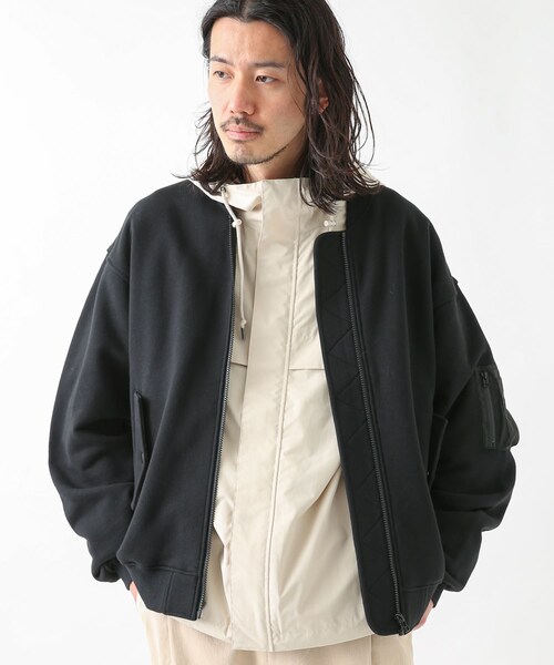 URBAN RESEARCH Sonny Label（アーバンリサーチサニーレーベル）の「裏毛スウェットMA-1ブルゾン（MA-1・メンズ・ライトキャメル/杢グレー/ブラック・M/L）」の13枚目の写真