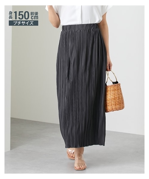 nissen（ニッセン）の「小さいサイズ　ランダムプリーツタイトスカート　低身長さん・小柄女性（スカート・レディース・アイボリー/チャコール/ライトグレー/ネイビー・PSS/PS/PM/PL）」の8枚目の写真
