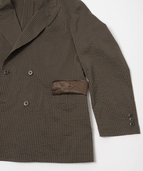 URBAN RESEARCH（アーバンリサーチ）の「『別注』NEAT×URBS　DOT'S SEERSUCKER DOUBLE（テーラードジャケット・メンズ・BLACK/BROWN・44/46/48/50）」の13枚目の写真
