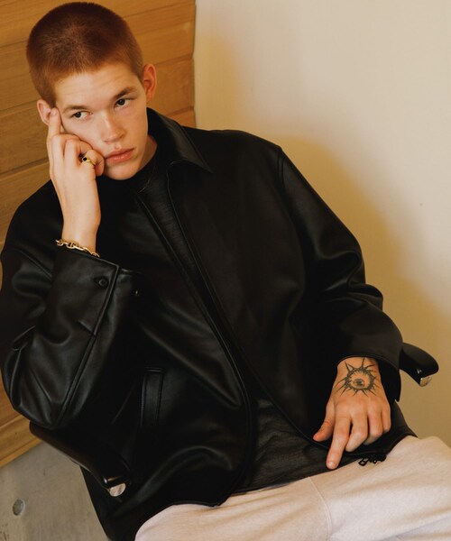 URBAN RESEARCH（アーバンリサーチ）の「LAMB LEATHER SPORTS JACKET（その他アウター・メンズ・BLACK・M/L）」の2枚目の写真